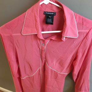 Bebe coral blouse. Size M.